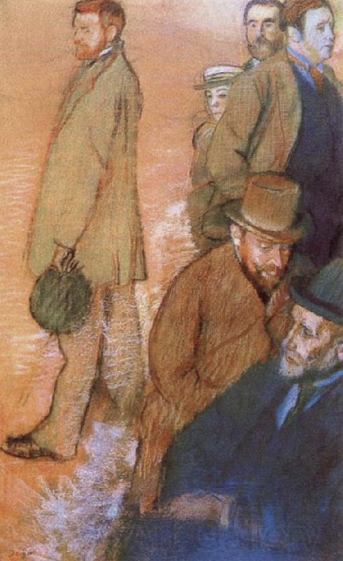 Edgar Degas Six Friends of t he Artist Norge oil painting art